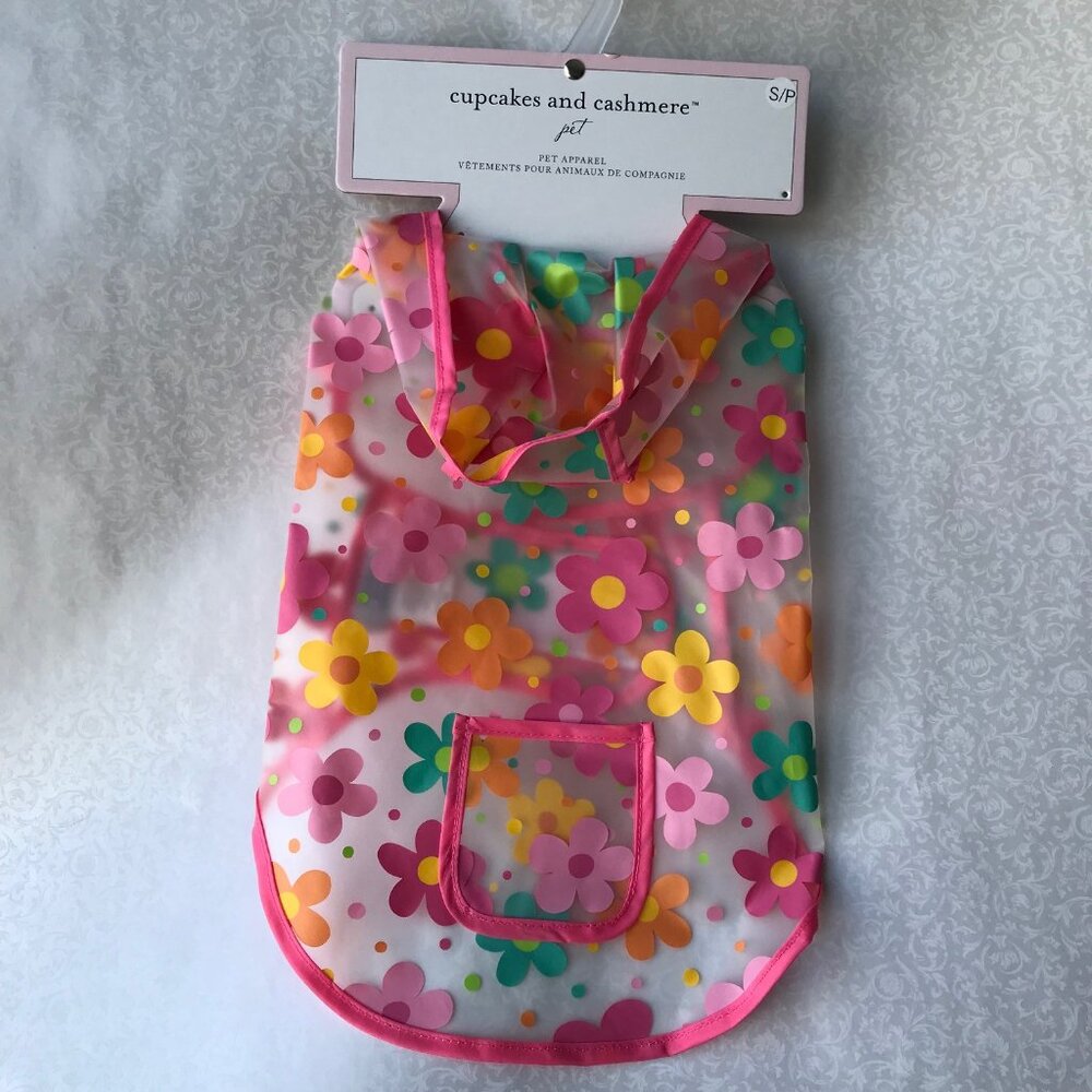 Cupcakes and Cashmere Pet Dog  Pink Flower  Knit  Sweater  Size : S